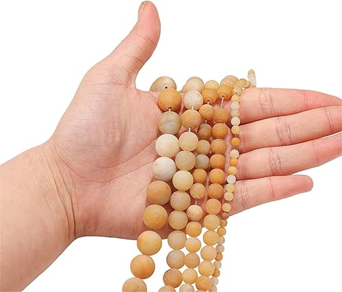 Miniatura 3 de 4 6 8 10 0.472in cuentas de piedra de topacio natural viejo, cuentas redondas sueltas para bricolaje, pulseras, collares, aretes, joyas, accesorios