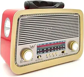 Rádio Retro A3199T Lanterna Bluetooth Fm Pendrive (Vermelho)