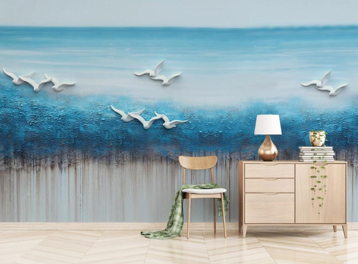 Papier peint panoramique oiseau bleu, la tapisserie murale idéale