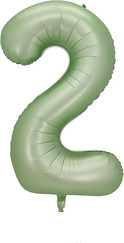 Miniatura 9 de Globos de papel aluminio verde Oliver número 5, 40 pulgadas