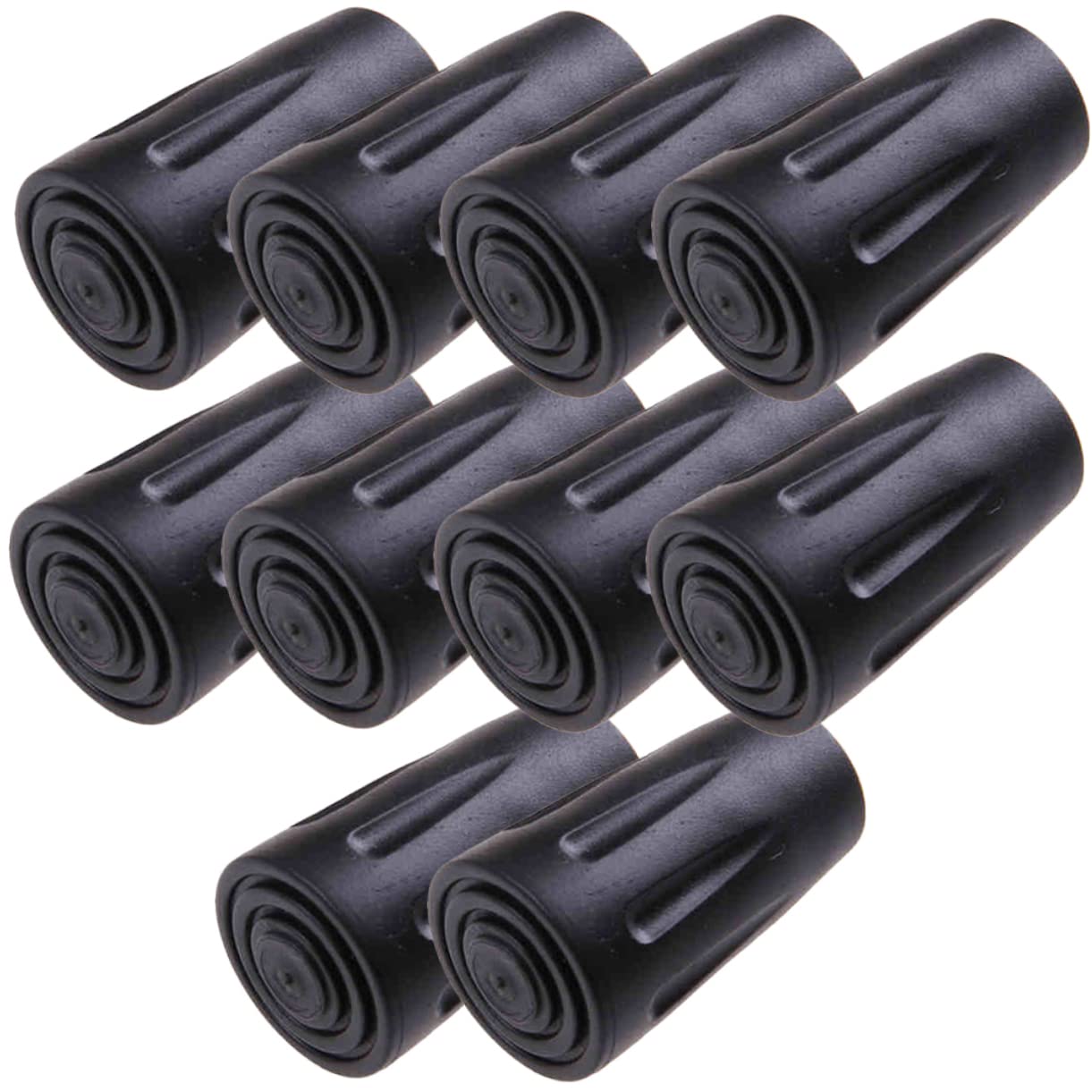 HAWILLOSCH Rubber Head Cane Cover Set Trekking Pole Foot Caps Anti-Slip Feature for Climbing Sticks