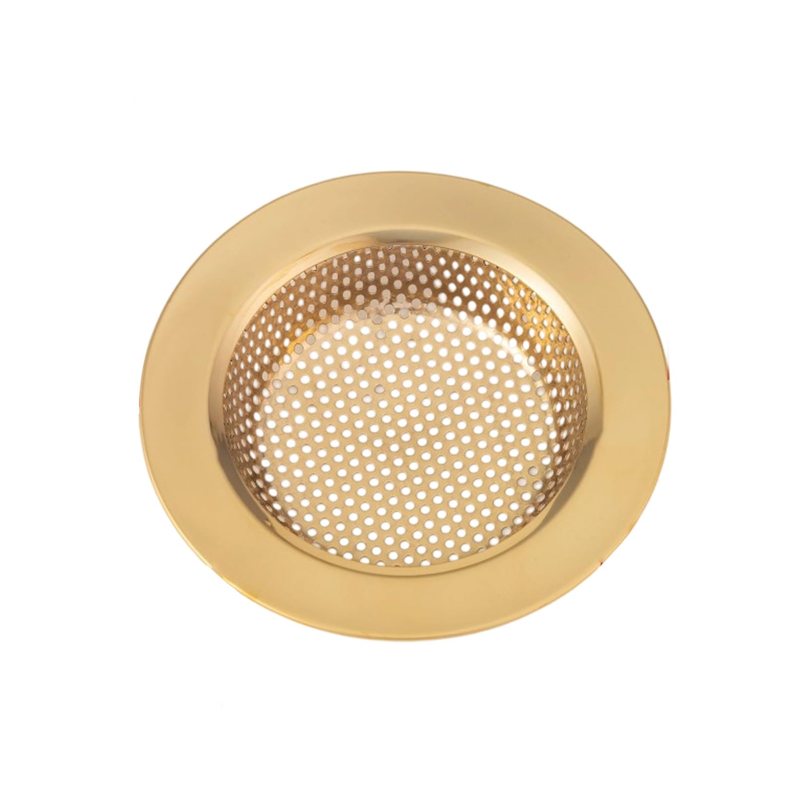 Maxtonser Gold Kitchen Sink Strainer Basket - Fine Stainless Steel Sink Filter Stopper for Drains, Catches Food Waste, Hair &
