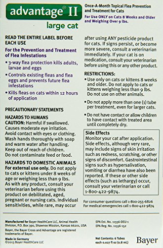 Advantage Flea Control for Cats and Kittens Over 9 lbs 6 Month Supply - Thumbnail 3