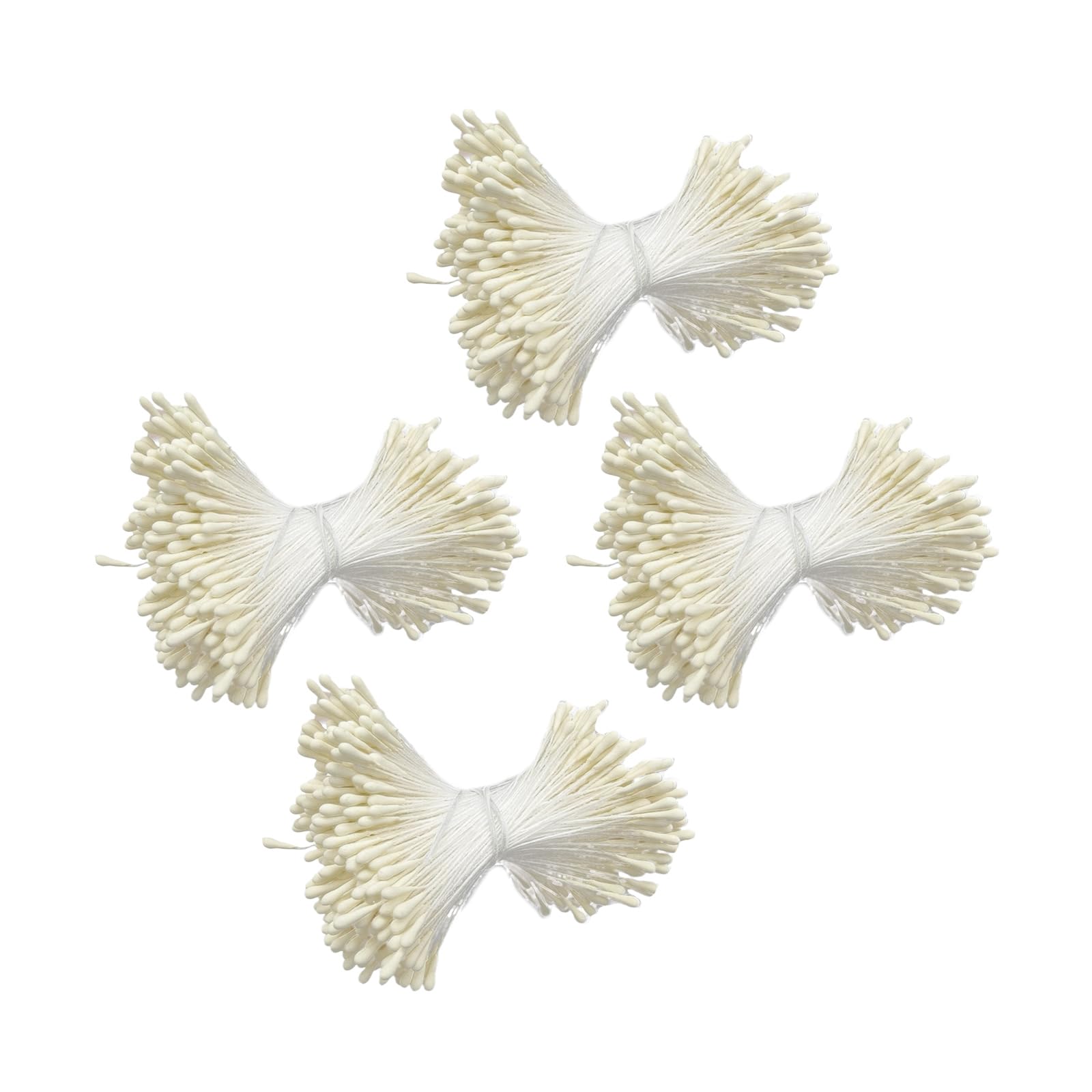 Jazuaiao 60mm Long Artificial Flower Stamens Pistil 1050-1600Pcs 2mm Double Ended Matte Floral Stamens Pistils for Art Craft Artificial Flower Stamen