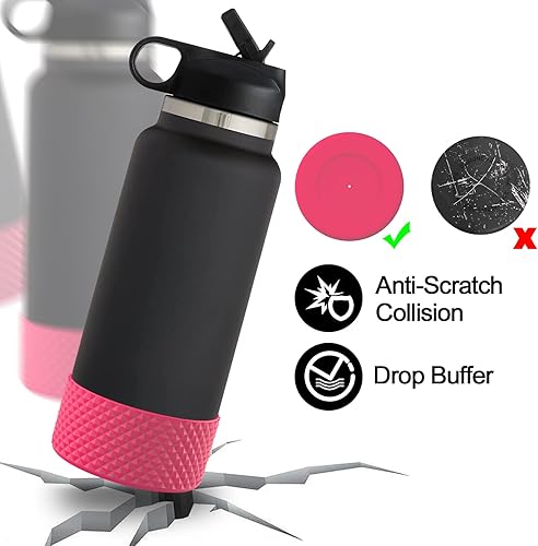 Miniatura 3 de WUQID Bota para botella de agua, bota de silicona de diamante compatible con vaso Stanleyy de 20 a 40 onzas y botella Hydroo Flask de 12 a 24 onzas,