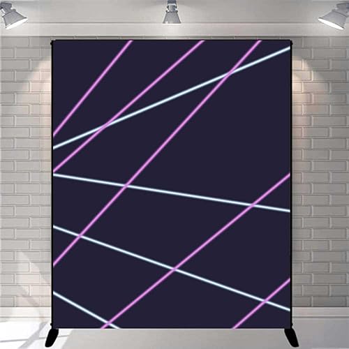 Miniatura 3 de Sensfun Telón de fondo de fotografía de línea láser, etiqueta láser de neón, fiesta de cumpleaños, juego nocturno en interiores, fondo de cabina de