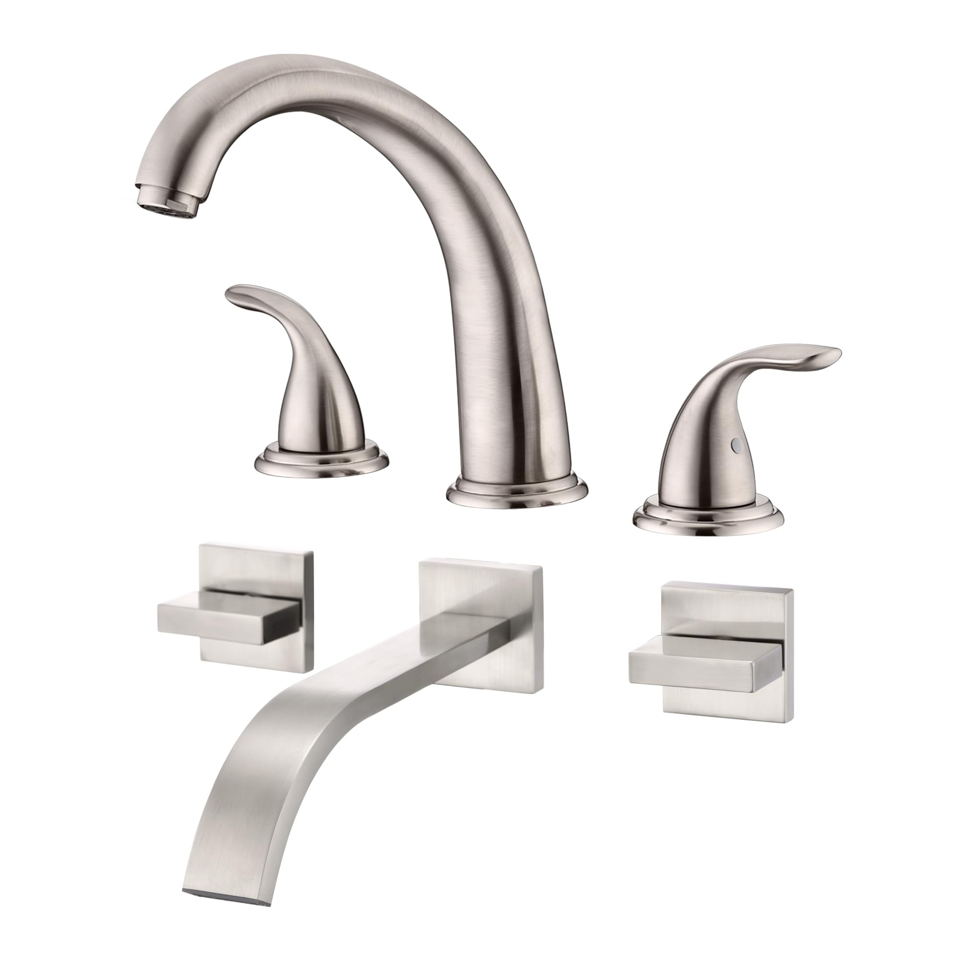 Nfusrxmbk Roman Tub Faucet S2169s-Bn+Wall Mount Bathroom Faucet S1392ni
