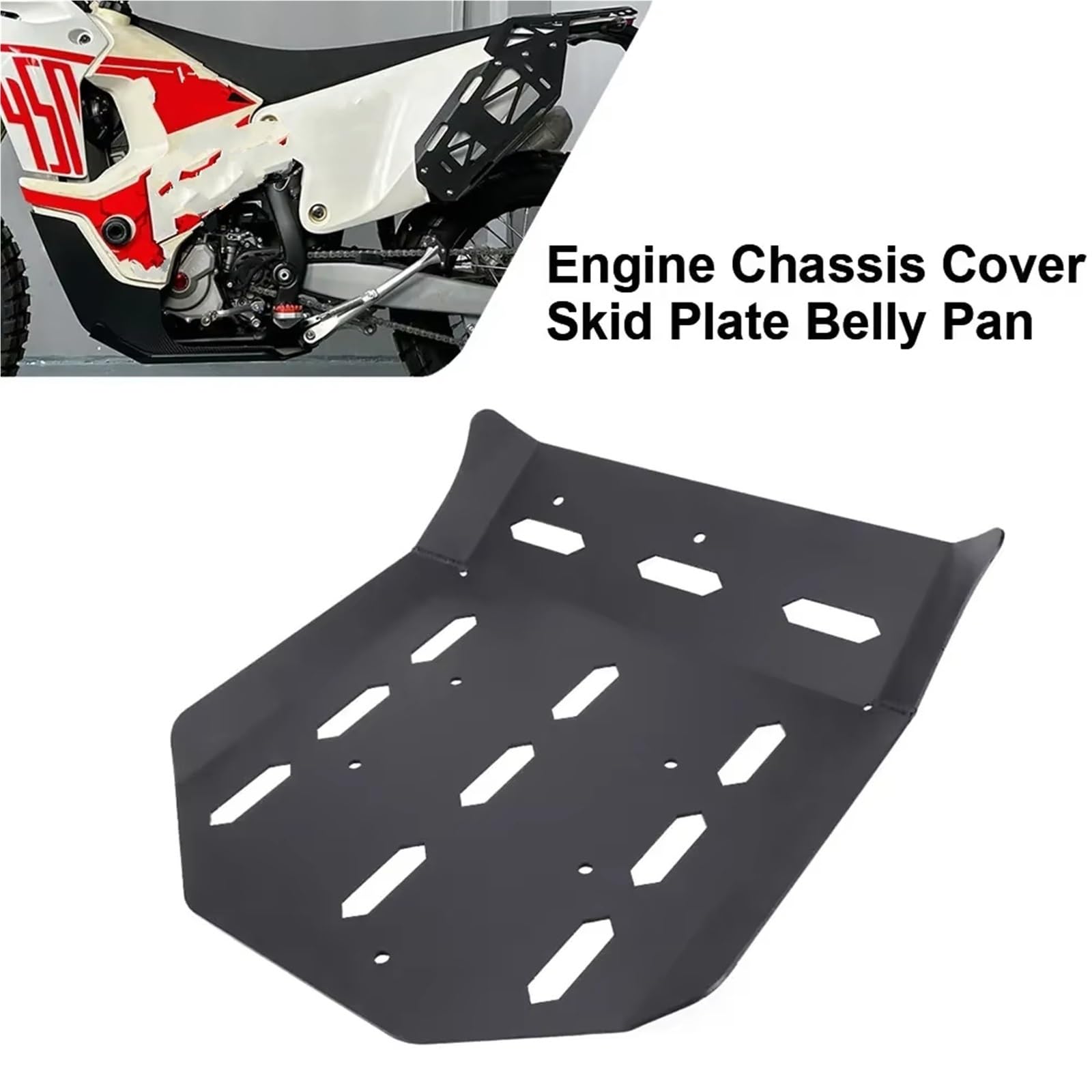 per Colove per Kove 450 per Rally 2023 2024 Piastra Protezione Telaio Motore Portapacchi Posteriore Supporto Borsa Laterale Portapacchi per Moto(Chassis Skid Plate)