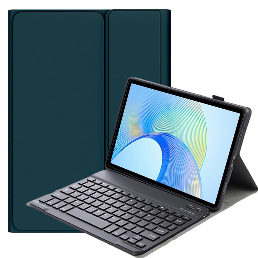 FKQLH Étui Clavier pour iPad Pro 13 Pouce M4 2024, AZERTY Français Coque Clavier Magnétique avec étui de Protection pour iPad Pro 13 Pouce M4 2024, Vert