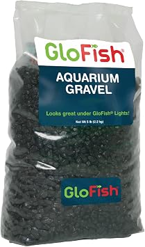 Glofish Aquarium Gravel, Solid Black, 5-Pound Bag