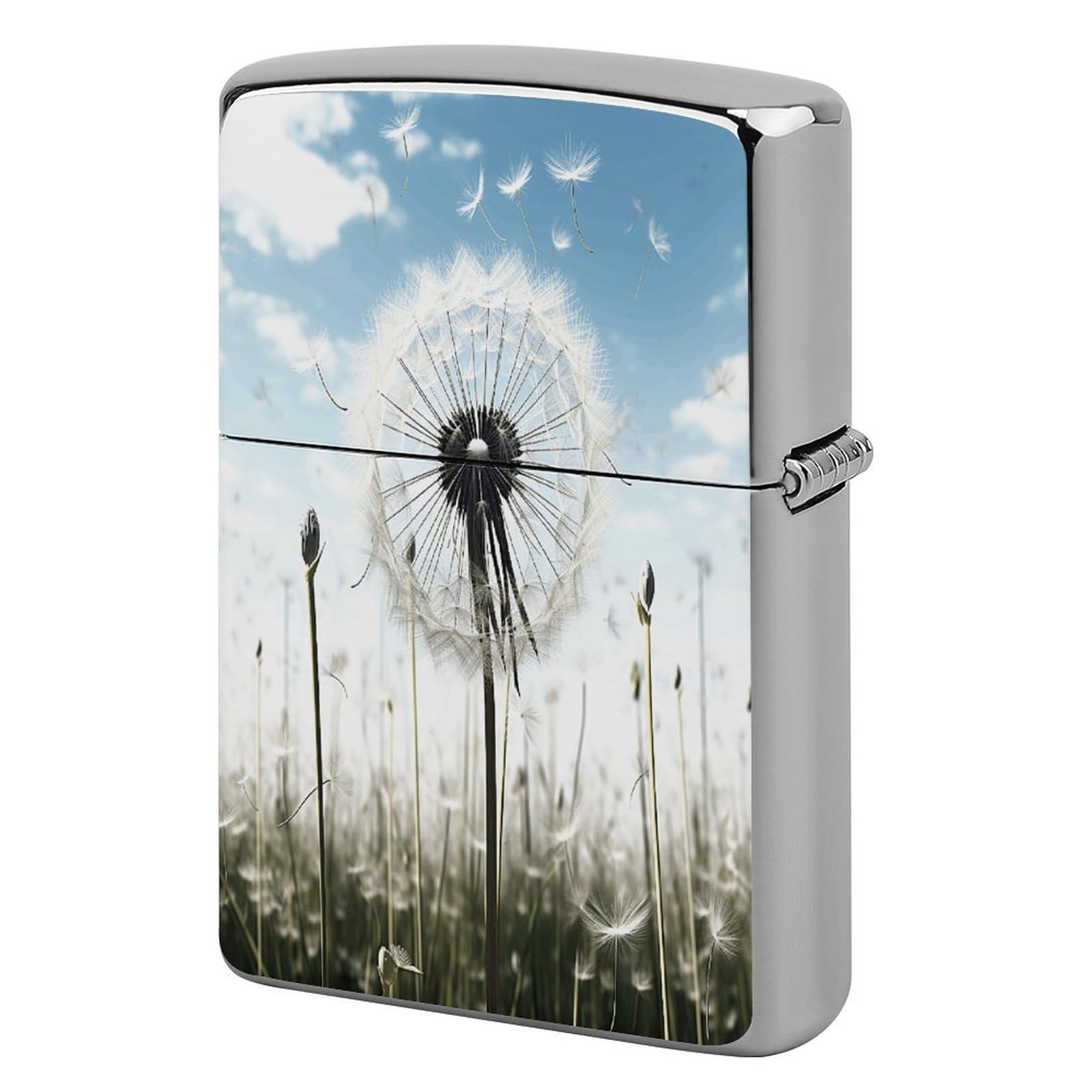 Fekiloot Style Dandelion Lighter Case Cover Metal Lighter Case