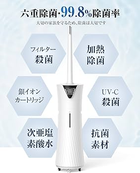 加湿器 大容量 17L 加熱ミスト Yutogen 加熱式 ハイブリッド式 清潔 Amazon.co.jp: 加湿器 大容量 17L 業務用 90°/180°自動首振【加熱