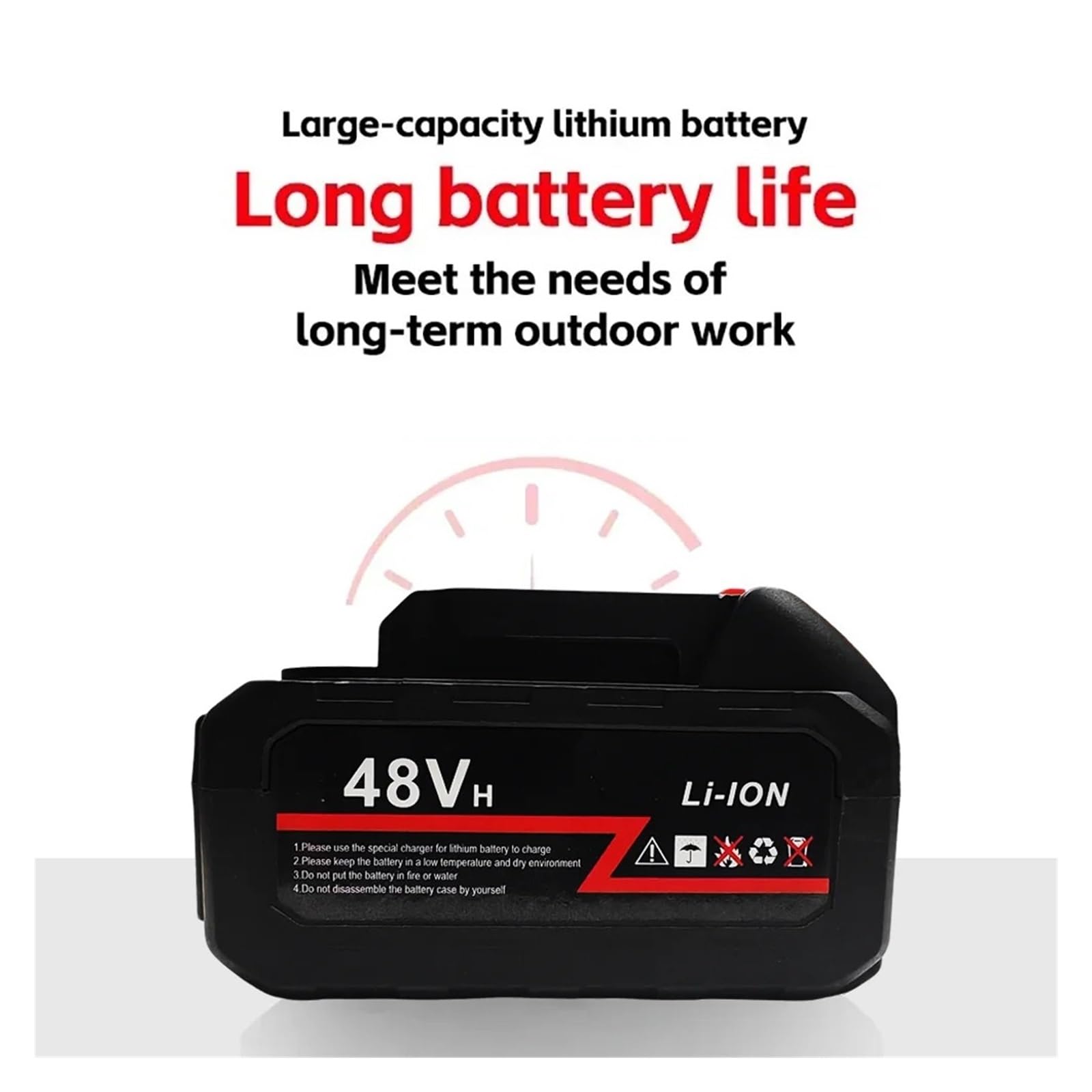 Batteria Al Litio Ricaricabile 21V 48VF ​​12000mAh Batteria Sostitutiva For Utensili Elettrici Ad Alta Capacità For Motosega Chiave Forbici(1Battery)