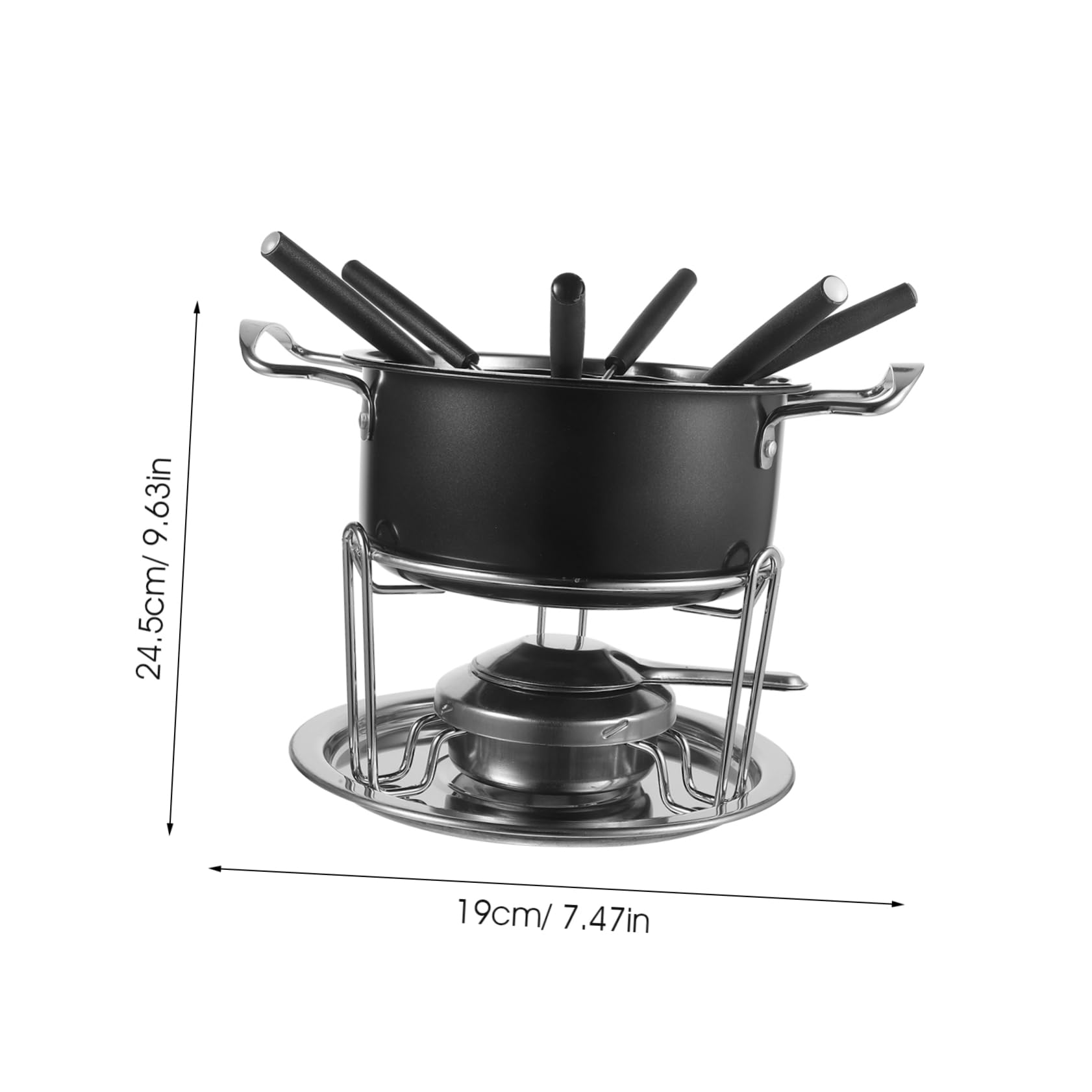 PRETYZOOM 1 Set Chocolate Melting Oven Chocolate Melting Pot - Nonstick Fondue Cheese Fondue Pot Fondue Maker DIY Melting Pot Tool Chocolate Warming Pot Sweet Fonduecup Black Stainless Steel
