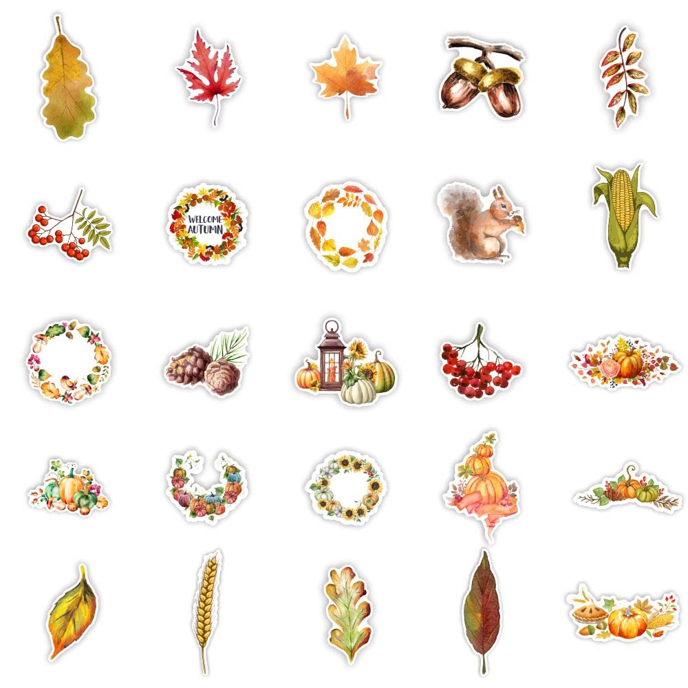 Snapklik.com : 50pcs Laptop Stickers, Fall Stickers Vinyl Waterproof ...