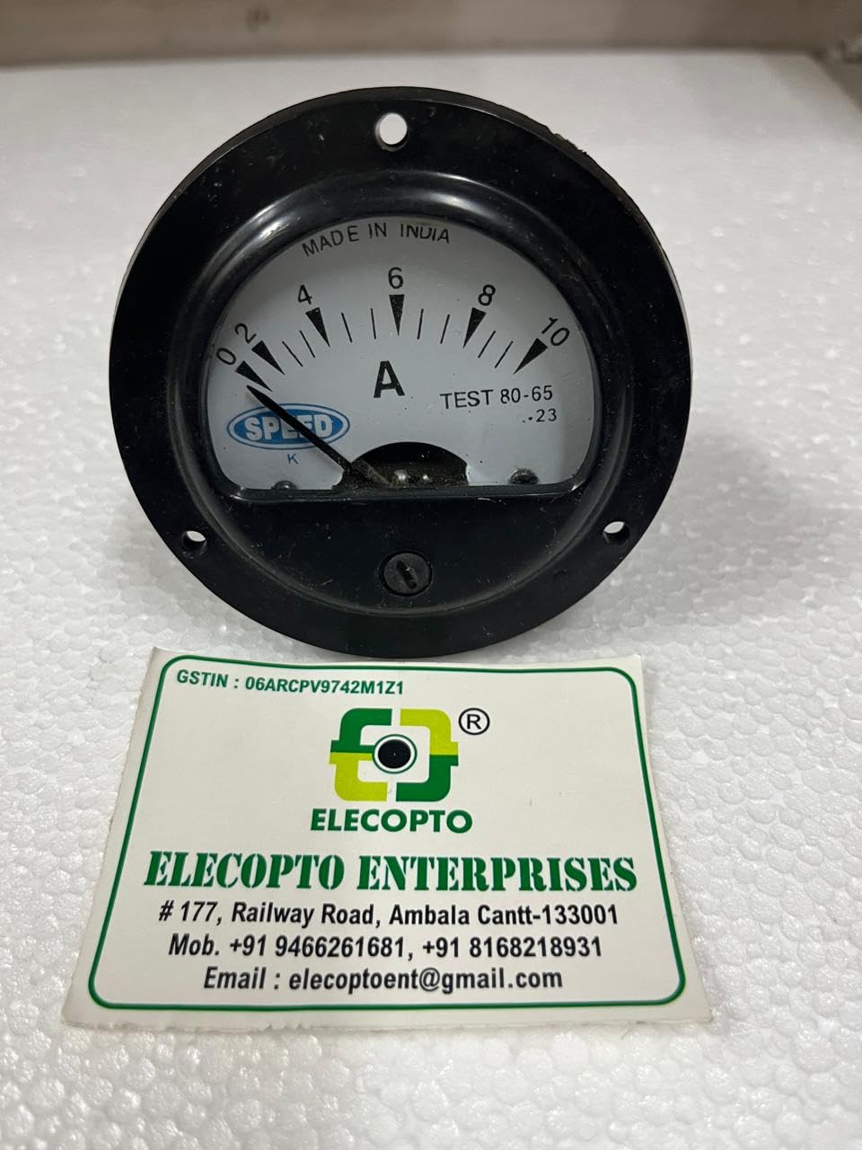 Elecopto Zero Setting Round Shape Dial Panel Analog DC Ampere Meter Scientific Ammeter 0-10 amp-picture-23