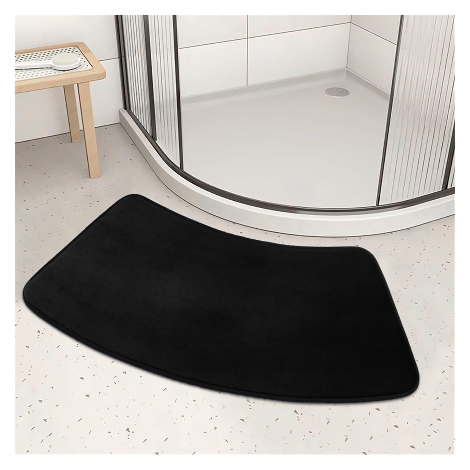 Séchage rapide tapis de bain absorbant et tapis de sol incurvé doux