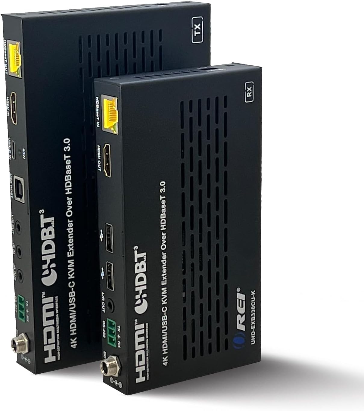 OREI 4K KVM HDMI USB-C Extender Balun HDBaseT 3.0 330ft, RS-232, HDR10+ HLG