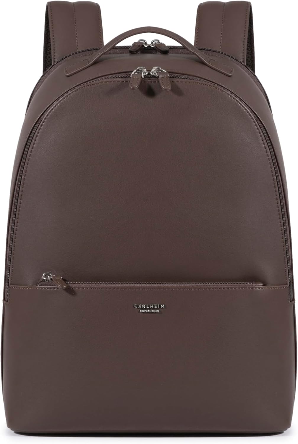 Carlheim Unisex Louvre Leather Backpack, brown, M