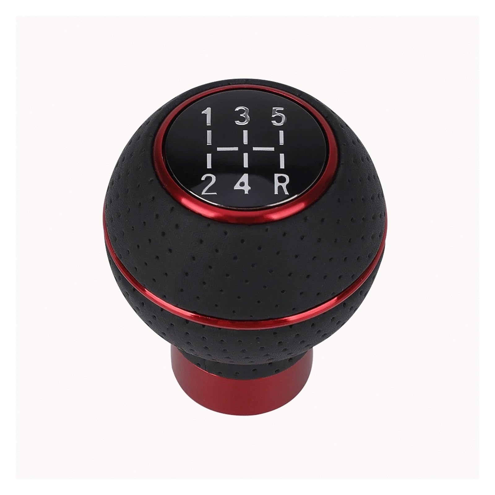 Mkgkacvcpt Red Gear Shift Knob For Universal Car Oe Yc102011 Leather / Aluminium Stylish