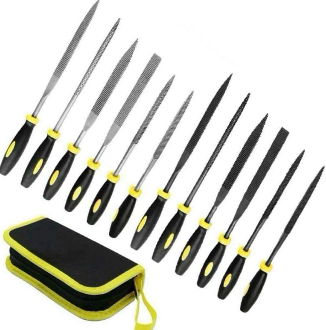 ヤスリセット 12本組 ダイヤモンドヤスリ 精密ヤスリ 鉄工ヤスリ 細目ヤスリ