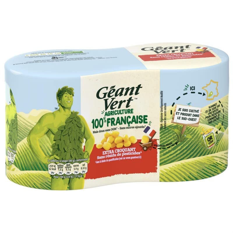 GEANT VERT - Maïs Extra Croquant 570G - Lot De 4 - Livraison Gratuite