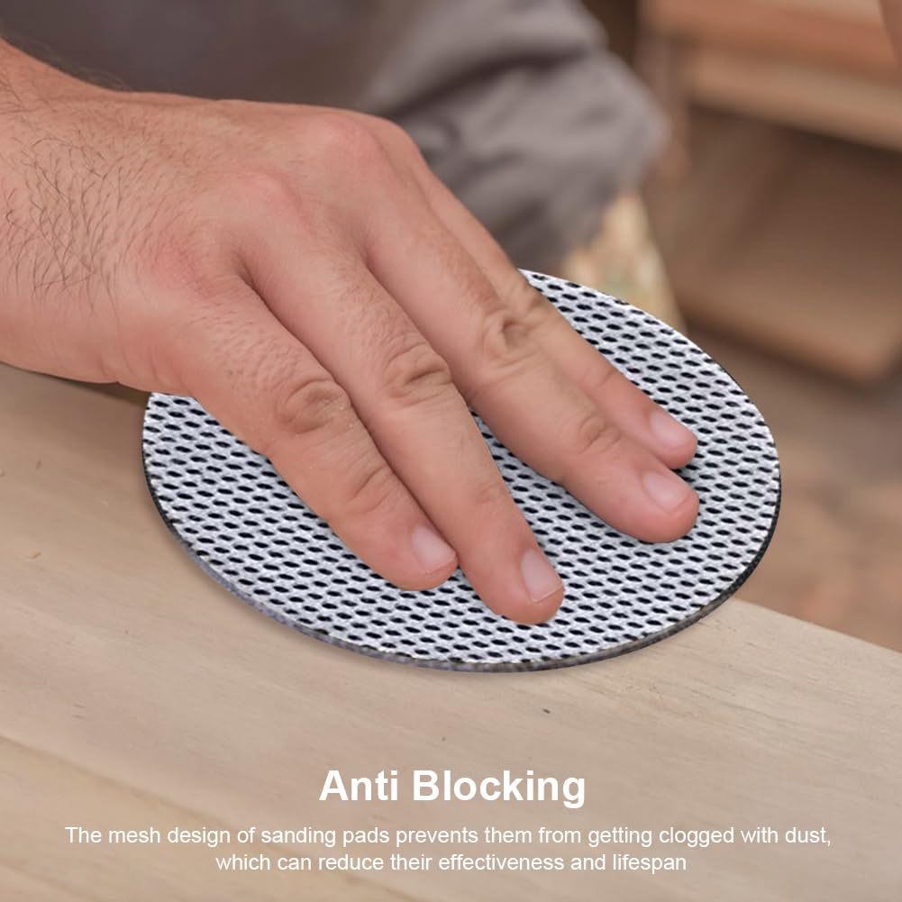 GEOGIEEW 45 Griglie Abrasive, 125 Mm, In Velcro, Carta - Foto 2