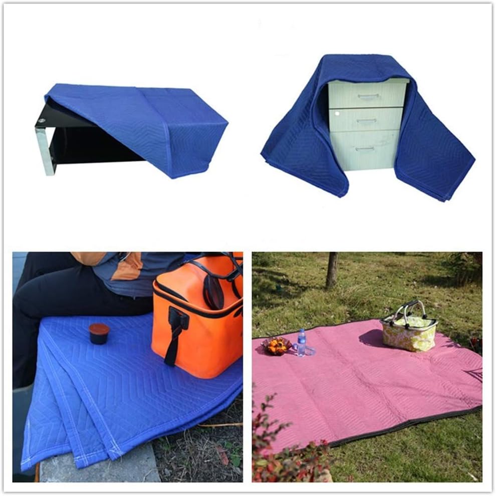 GDMING Moving Blankets, Collision Avoidance Protection Packing Blankets, Transport Blanket, for Move Bale Keep Warm Reusable Polyester, Customizable (Color : Blue, Size : 180x200cm)