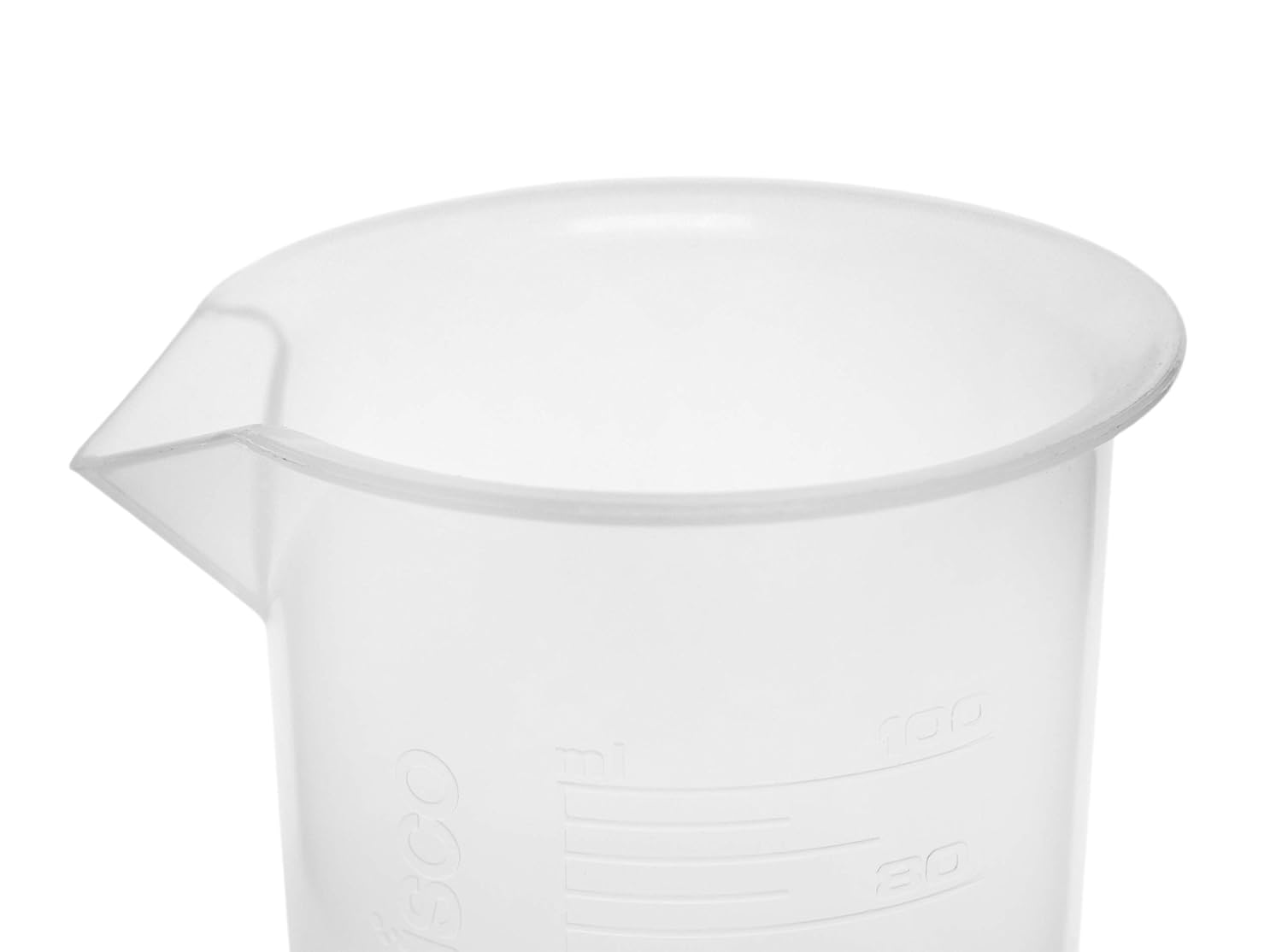 EISCO Plastic Beaker, Graduations, Premium Polypropylene Labs, 5 mL and 100 mL, 12 Piece