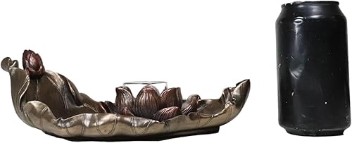 Miniatura 7 de Ebros Gift Zen Garden Buddha Padma Lotus Incienso Sticks Quemador y Vela Votiva Vela Estatuilla Feng Shui Budismo T-Lite