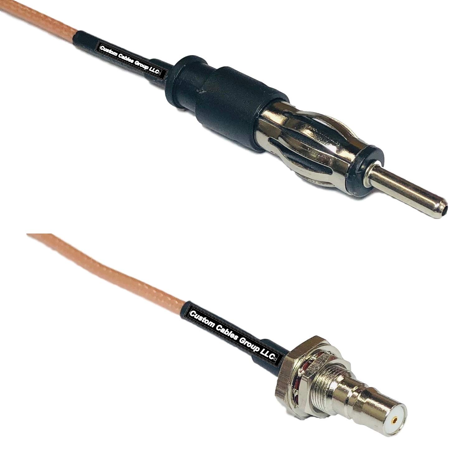 1 feet RG316 AM/FM Male to QMA Female Bulkhead RF Pigtail Coaxial Cable
