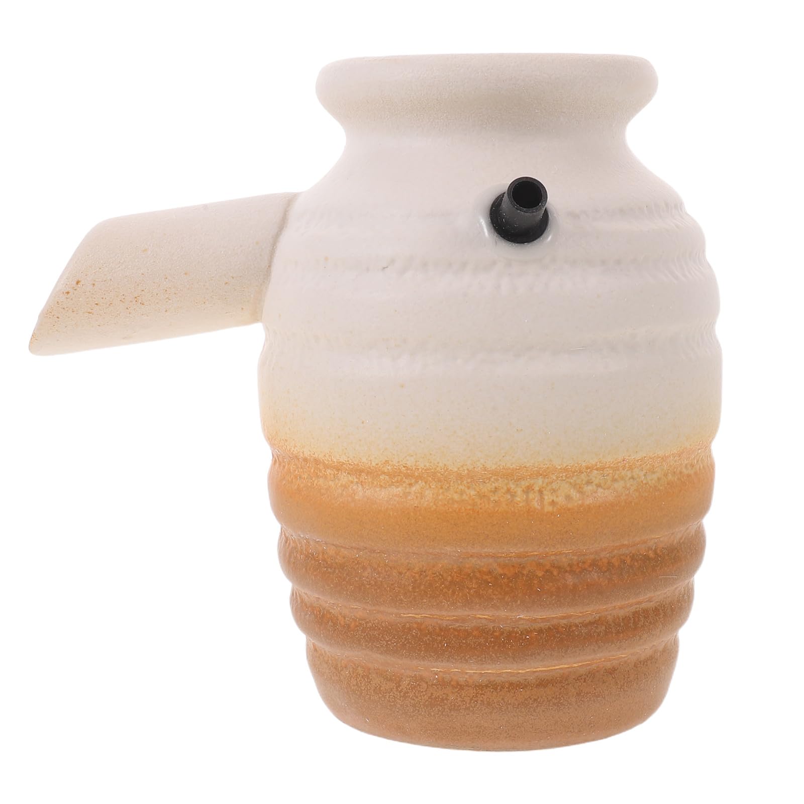 ibasenice Fontana a cascata in vaso di ceramica - Fontana da tavolo - Fioriera per piante grasse da giardino - Elemento d'acqua per laghetto, patii, cortili e decorazioni esterne