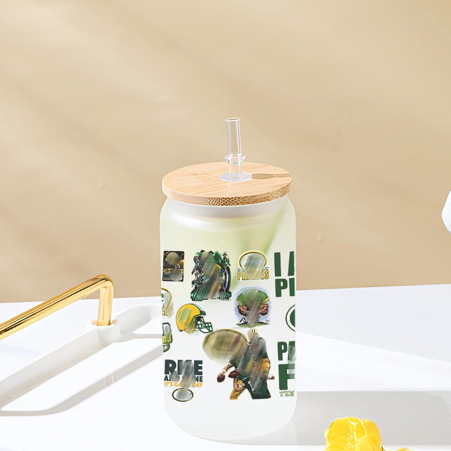 4 Sheet Cup Wraps American Football UV Dtf Cup Wraps for 16 Oz Glass Cups Tumblers, Waterproof Rub on Transfers Stickers for Wood Furniture Car DIY Crafts Decor Wrap Decals (15)