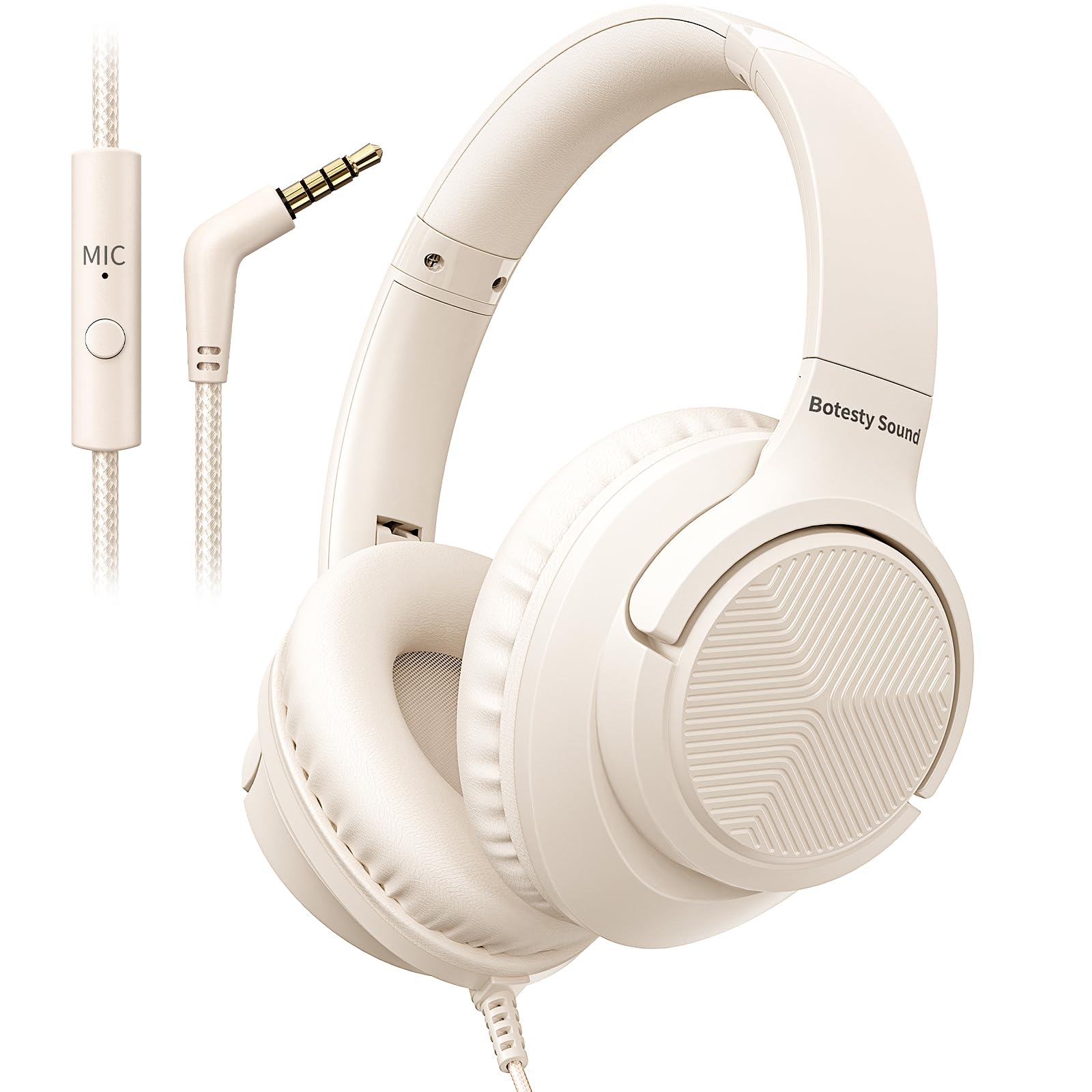Amazon.com: Botesty Sound Headphones Wired with Microphone, Over