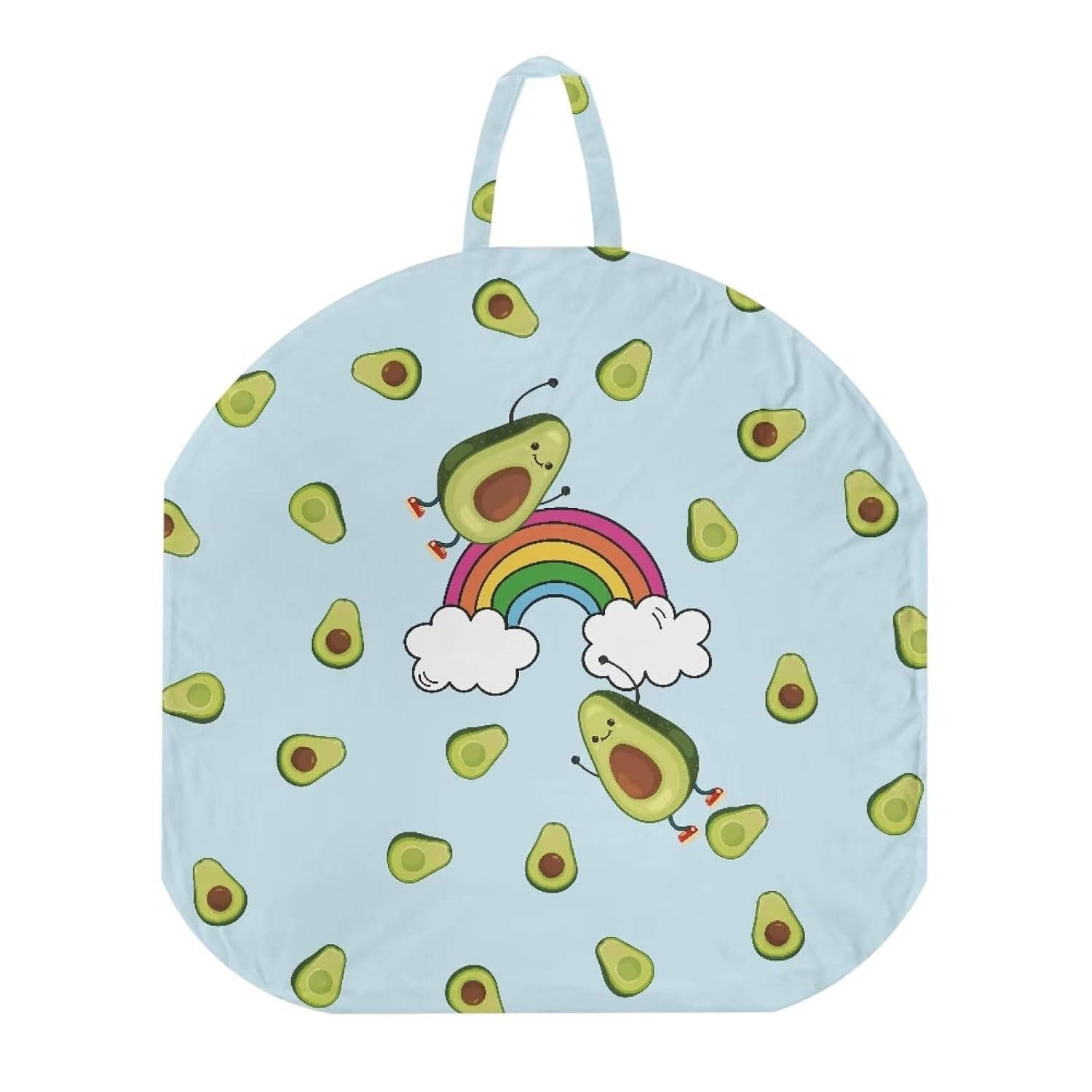 2 Pcs Cartoon Avocado Rainbow Newborn Lounger Cover Neutral, Removable Soft Breathable Portable Infant Lounger Baby Floor Seat for Home and Travel for Baby Sleeping