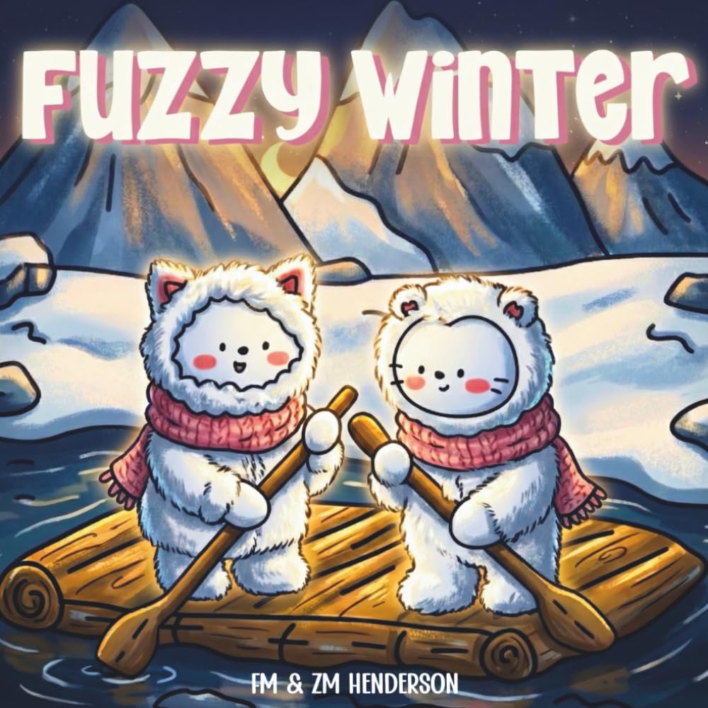 Fuzzy Winter: Cute and Cozy Coloring Book | 45 Hand-Drawn Arctic Scenes | Featuring Adorable Animals in Igloos, on Ice, by the Fire, and More!