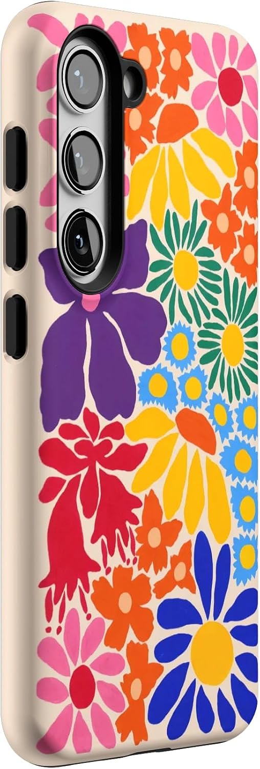 Casely Galaxy S23 Case | Flower Patch | Multi-Color Floral | Essential Slim Dual-Layer Protective Design