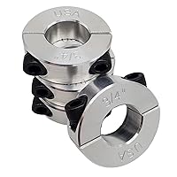 Vista 32 de Diámetro de orificio de 0.50 pulgadas - Abrazadera del collar de eje de dos piezas - Aluminio 2024 (paquete de 4)