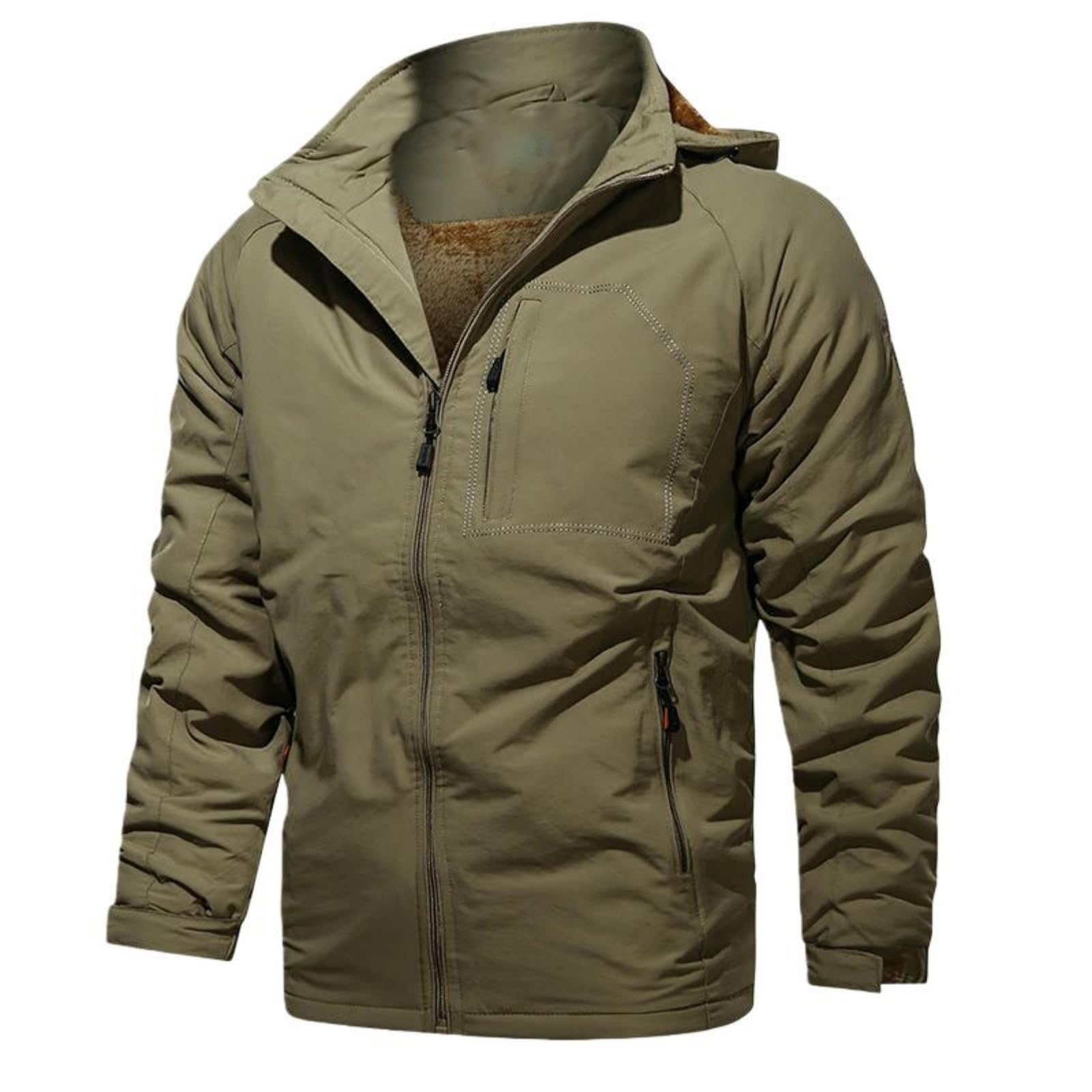 Chaqueta informal con capucha para hombre con acabados de calidad para otoño e invierno 8