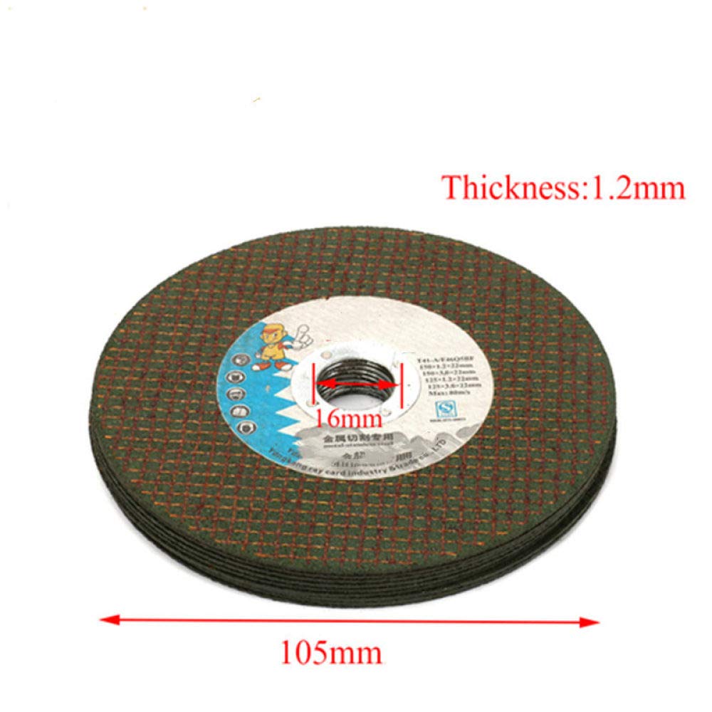 Disco de corte de metal para amoladora angular de 4 pulgadas, rueda de corte de resina reforzada con fibra, hoja para acero inoxidable, 5-50 piezas, marrón, 50 unidades