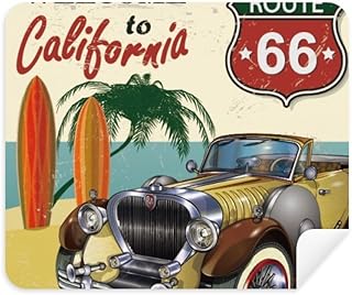 Colorful Classic Cars Beach Pattern Cleaning Cloth Screen Cleaner 2pcs Suede Fabric