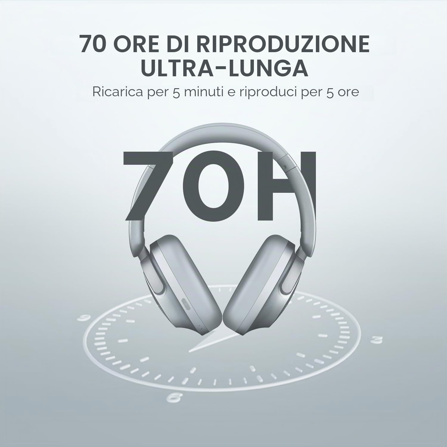 1MORE SonoFlow Cuffie con cancellazione attiva del rumore, cuffie Bluetooth con LDAC per audio wireless ad alta risoluzione, 70 ore di riproduzione, chiamate chiare, equalizzatore preimpostato tramite