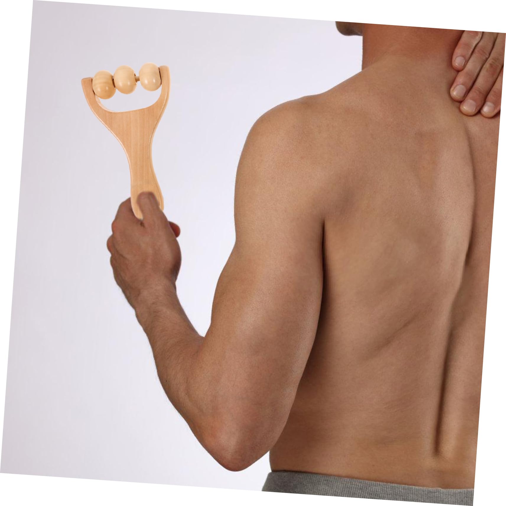 Vaguelly Masajeador De Rodillo De Mano Masajeador De Madera Para Aliviar y Estrés Herramienta De Masaje Para Cadera y Antebrazo