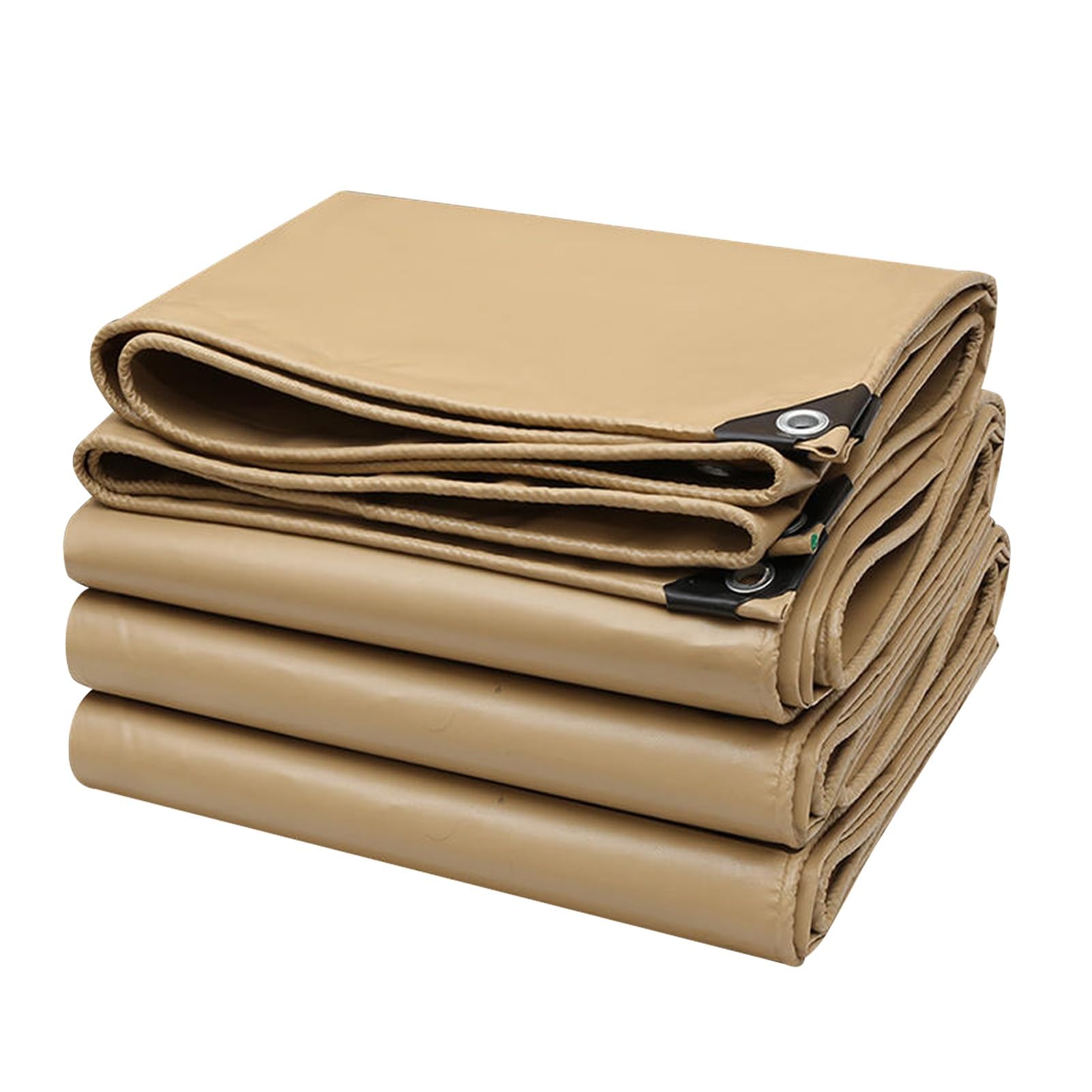 Lona impermeable de PVC beige con ojales reforzados para piscinas residenciales