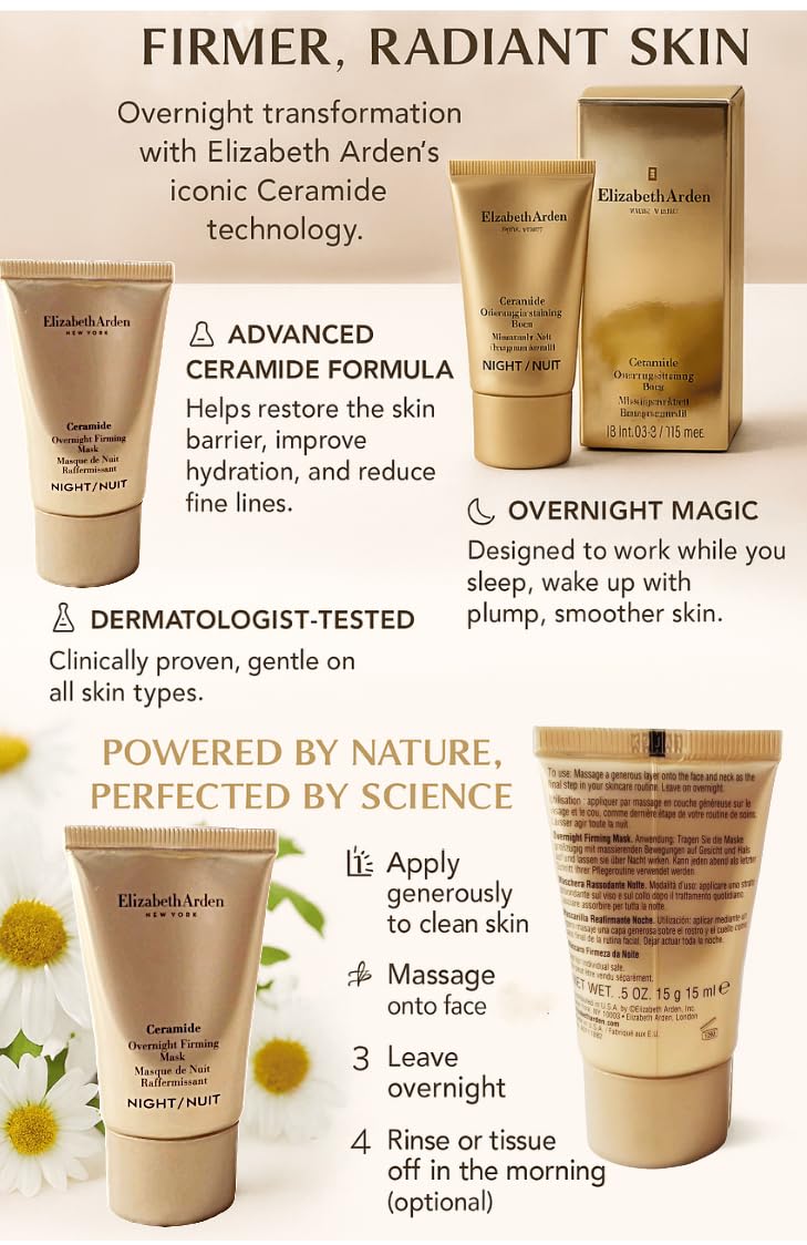 Elizabeth Arden Ceramide Overnight Firming Mask, 15ml, 15 ml (Pack of 1) - Image 2