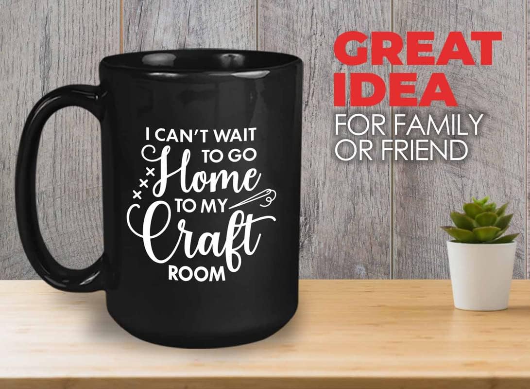 Bubble Hugs Crafting Coffee Mug 15oz Black - My Craft Room - Club Inspire Funny Crafters Crocheting Craftspeople Artisan Handicrafts Craftswoman Tanner Stonemason Artist Embriodery Pottery Ceramicist