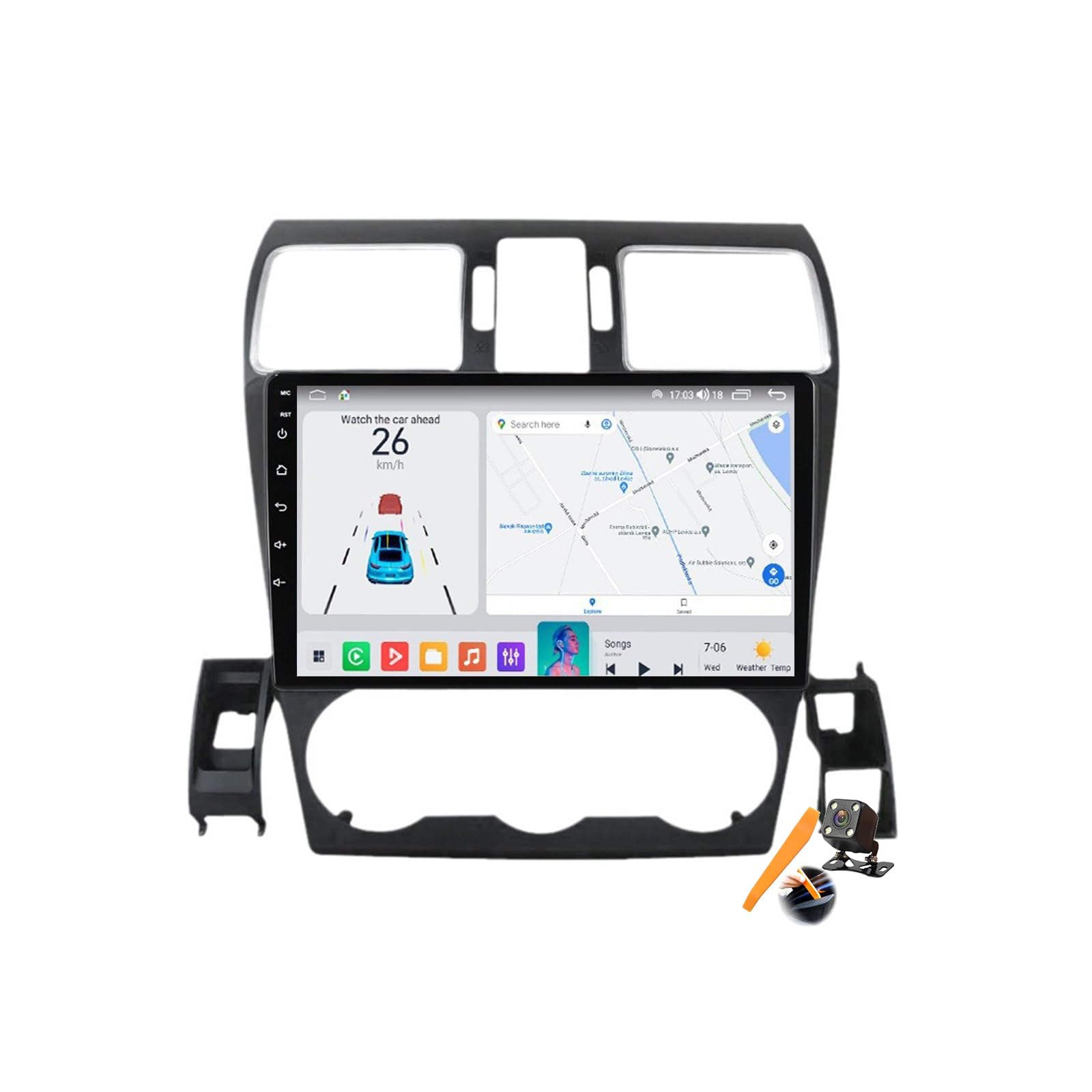 Radio GPS para Forester 2015-2017 Solución 2 DIN Android 15 contra Mapas Desactualizados Y700s 8