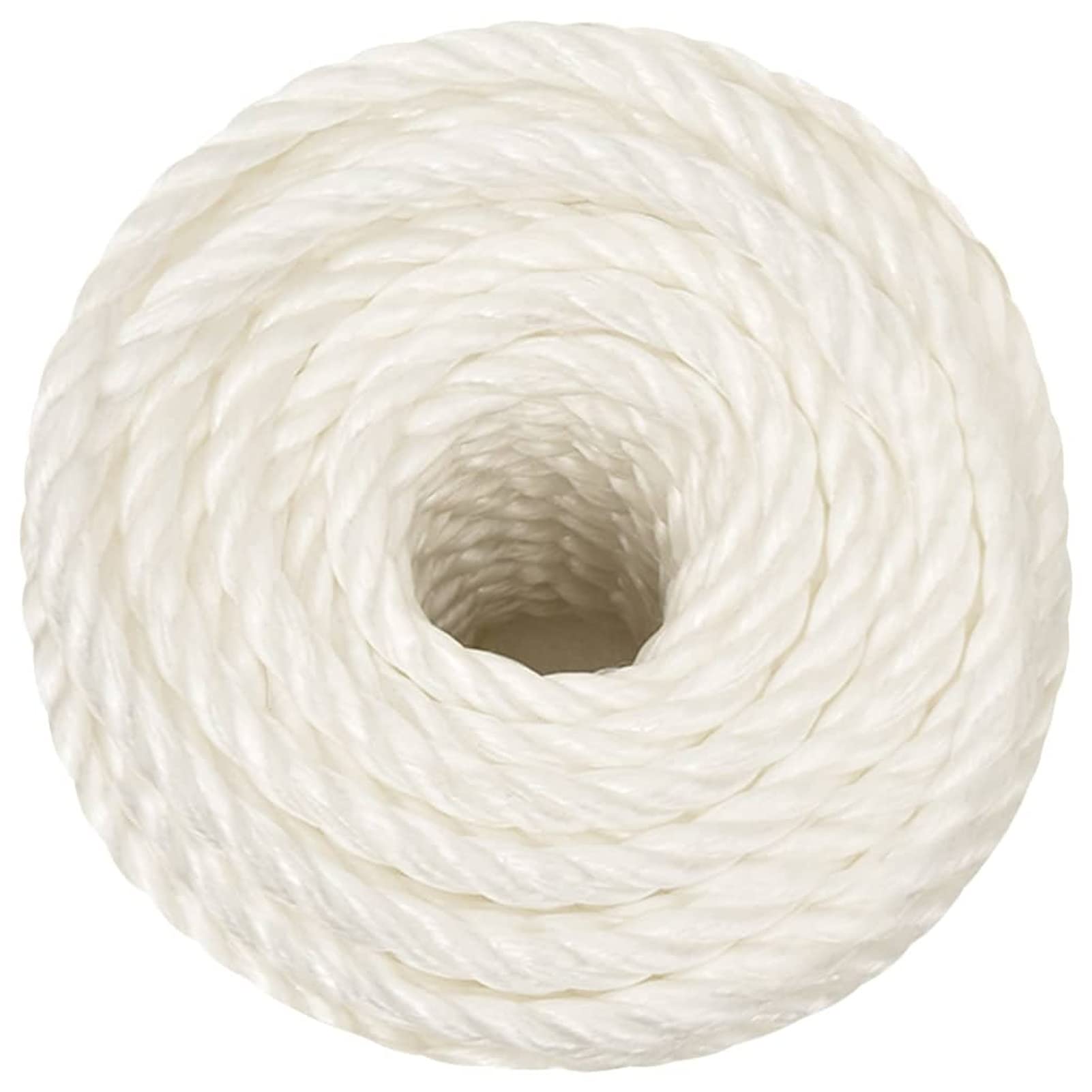 Gecheer Arbeitsseil Bodenarbeitsseil Arbeitsleine Mehrzweckleine Seil Bootsleine Allzweckseil Schnur Tau Leine Gedreht Weiß 10mm 500m Polypropylen