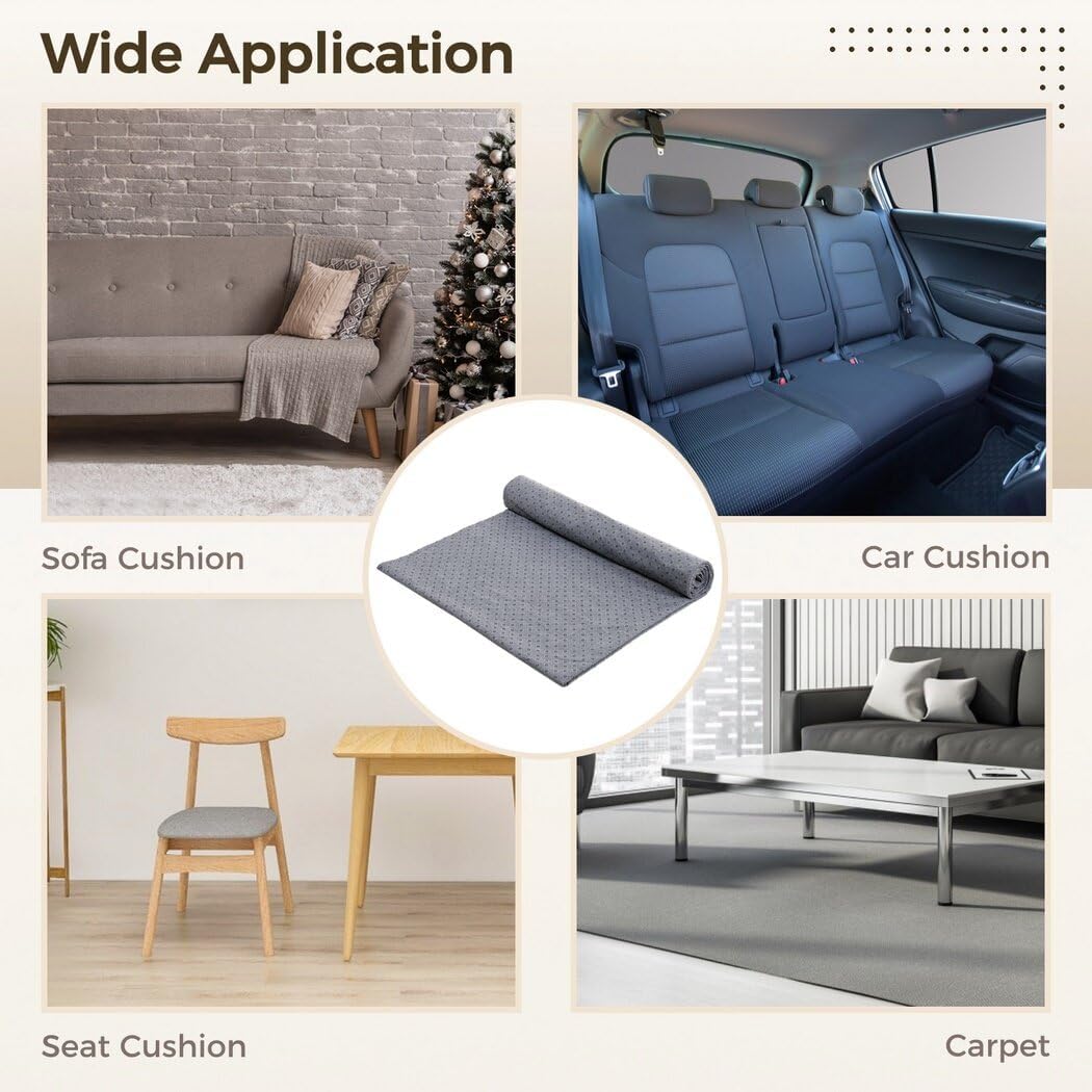 71x157 inch Non Slip Final Backing Cloth, Tufting Cloth Backing Fabric with Non Slip Vinyl Rubber Dots, Non Slip Rug Pad with Plum Blossom Pattern for Tufting and Rug Making