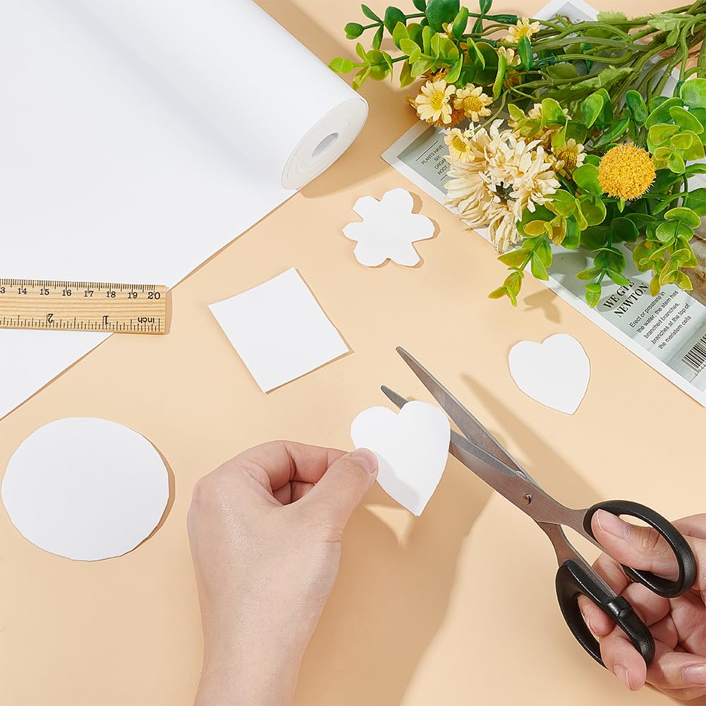 QWORK EVA-Schaumstoffrolle 2mm - 3m X 30cm Weiß Für Basteln & Handarbeit